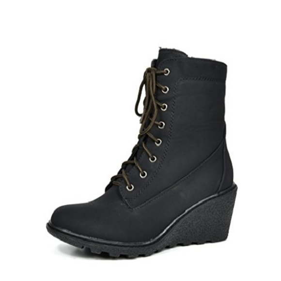 -NWT Dream Pairs Wm 10 Amstorm Blk Faux Suede Boots - Picture 8 of 8